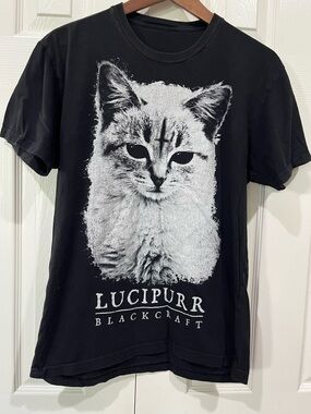 Blackcraft Cult Lucipurr Cat Graphic Tee Black Size Medium